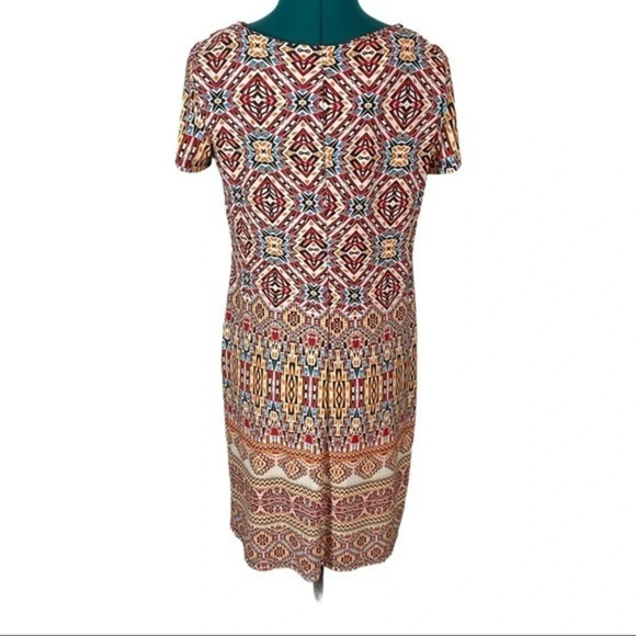 Emma & Michelle bold geometric print sheath dress size Small - Picture 8 of 10